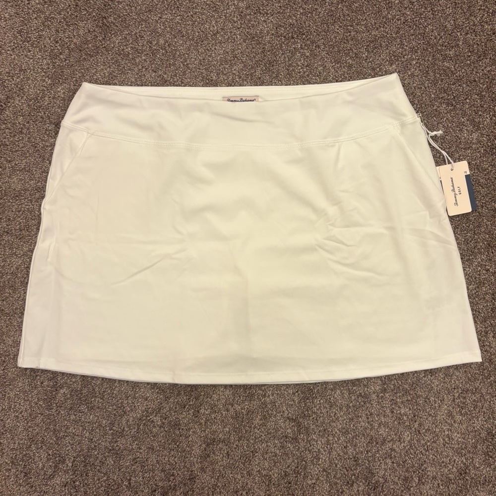 Tommy Bahama Women's White Skort Size XL Golf Pockets Quick Dry UPF 50 NWT - Picture 2 of 13